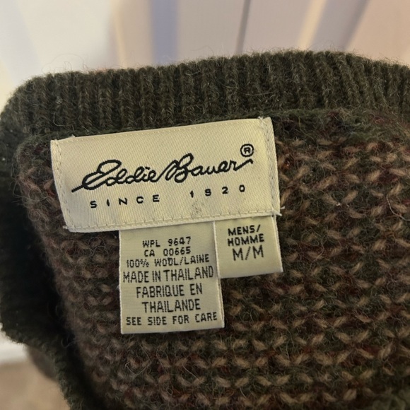 Eddie Bauer Men's Brown Crewneck Sweater - Picture 5 of 5